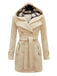 1950s Plaids Hooded Belted Coat