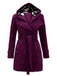 1950s Plaids Hooded Belted Coat