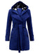 1950s Plaids Hooded Belted Coat