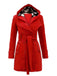 1950s Plaids Hooded Belted Coat