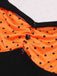 [Plus Size] 1950s Square Neck Polka Dot Dress