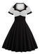[Plus Size] 1950s Square Neck Polka Dot Dress