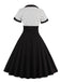 [Plus Size] 1950s Square Neck Polka Dot Dress