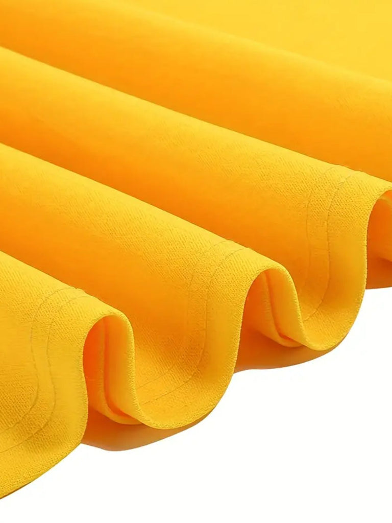 1940s Solid Waist Tie A-Line Skirt