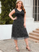 [Plus Size] 1940s V-Neck Glitter A-Line Sleeveless Dress