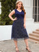 [Plus Size] 1940s V-Neck Glitter A-Line Sleeveless Dress