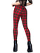 1960s Red Plaids Cute Leggings