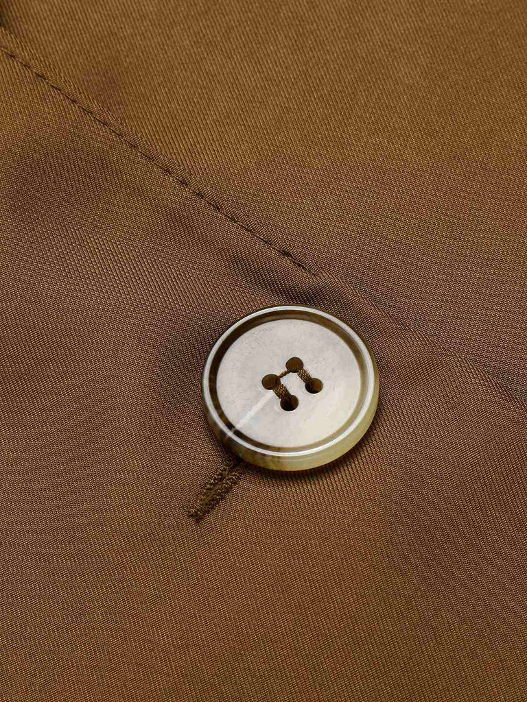 Brown 1960s Solid Lapel Blazer Jacket