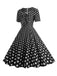 1950s Vintage Sweetheart Bow Swing Dress