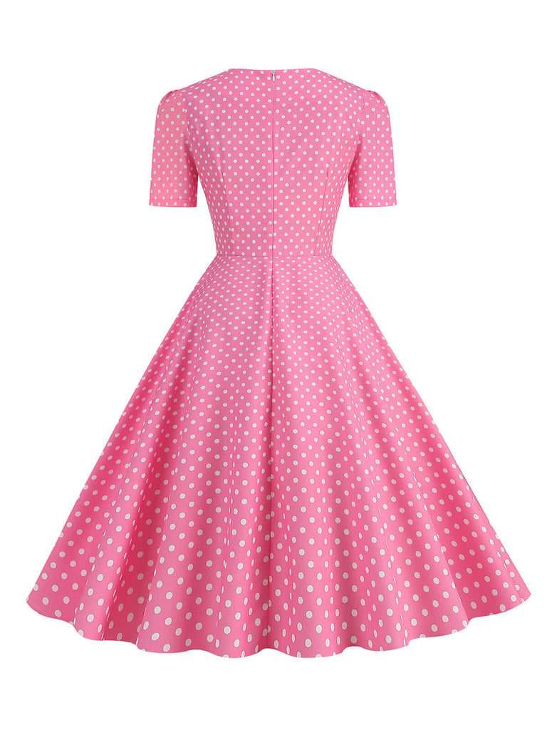 1950s Vintage Sweetheart Bow Swing Dress
