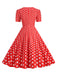 1950s Vintage Sweetheart Bow Swing Dress