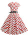 1950s Polka Dot Cap Sleeved Dress
