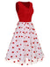 Red 1950s Heart Bow Sleeveless Dress