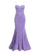 Lavender 1920s Sequined Corset Mermaid Dress