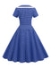1950s V-Neck Polka Dots Swing Dress