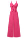 1950s Chest Bow Spaghetti Strap Jumpsuit