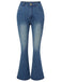Blue 1930s High Waist Flare Jeans