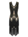 1920s V-Neck Sequined Tassel Gatsby Dress