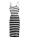 1960s Striped Knitted Spaghetti Straps Dress