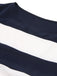 [Pre-Sale] Dark Blue 1940s Boat Neck Stripe Dress