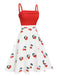 [Pre-Sale] Red 1950s Cherry Spaghetti Strap Dress