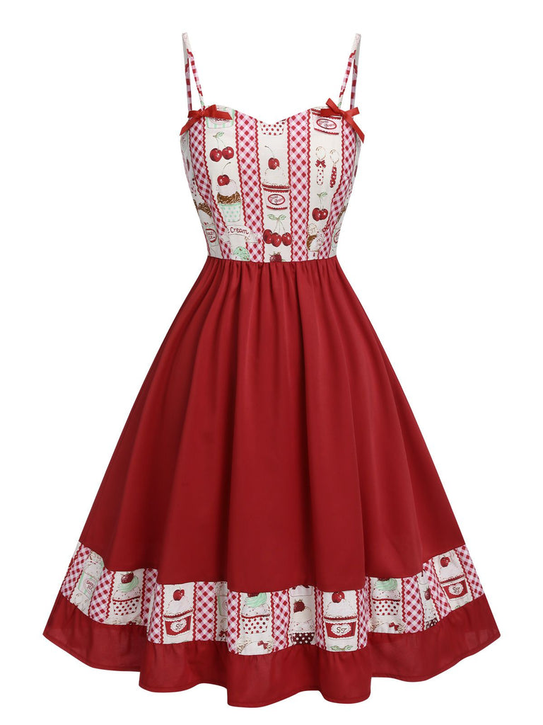 [Pre-Sale] Red 1950s Cherry Cupcake Suspender Dress