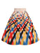 Multicolor 1950s Diagonal Plaid Swing Skirt