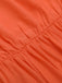 Orange Red 1950s Solid Belt Bandeau Romper