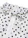 Black & White 1930s Polka Dots Tie Neck Jumpsuit