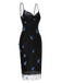 [Pre-Sale] Black 1930s Butterfly Mesh Strap Dress