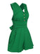 Bright Green 1950s Solid Tie Up Romper