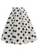 Retro 1950s Polka Dots Solid Zipper Skirt