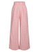 [Pre-Sale] Pink 1960s Plaid Wide-Leg Pants