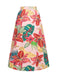 Pink 1930s Floral Slit Long Skirt