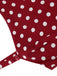 [Pre-Sale] Deep Red 1940s Polka Dot Straps Jumpsuit