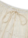 2PCS White 1970s Wrinkle Halter Backless Top & Skirts