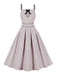 Pale Pink 1950s Polka Dots Swing Dress