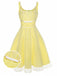 [Pre-Sale] Yellow 1950s Scoop Neck Sleeveless Mesh Dress