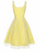 [Pre-Sale] Yellow 1950s Scoop Neck Sleeveless Mesh Dress