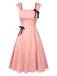 [Pre-Sale] Light Pink 1940s Solid Bow Dress