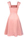 [Pre-Sale] Light Pink 1940s Solid Bow Dress
