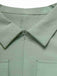 Green 1930s Shirt Collar Belted Jumpsuit