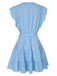 [Pre-Sale] Light Blue 1950s V-Neck Ruffle Sleeves Dress