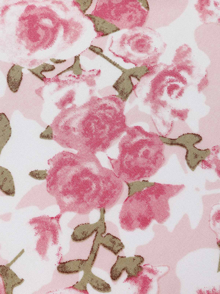 [Pre-Sale] Pink 1950s Floral V-Neck Dress