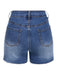 Blue 1950s Denim Pocketed Shorts