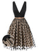 [Pre-Sale] Black 1950s Polka Dot Mesh Belted Dress