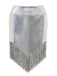2PCS Silver 1980s Sequined Suspender Tassel Top & Skirt