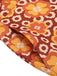 Orange 1960s Cartoon Floral Lapel Romper