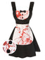 [Pre-Sale] Black 1950s Blood Flounce Bow Dress