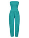 1970s Solid Bandeau Lantern Jumpsuit